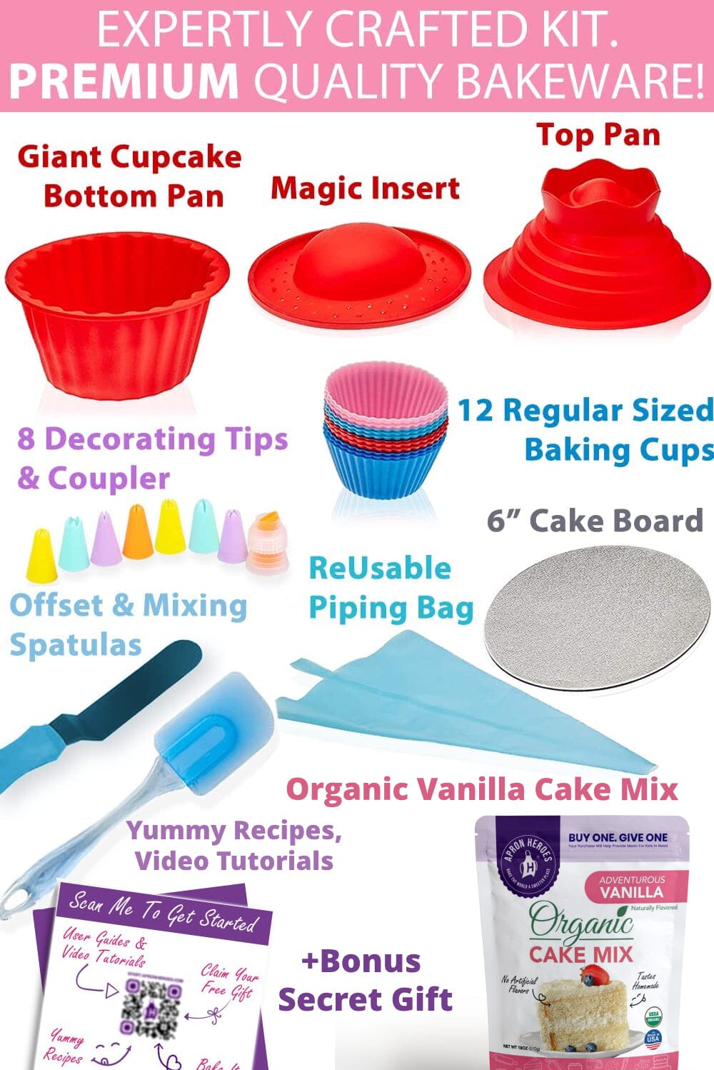 Mold Muffins Large Cupcakes, Silicone Giant Cupcake Pan