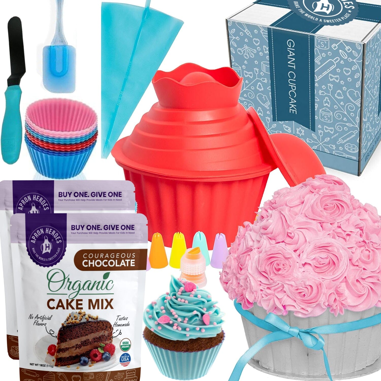 How to make a Giant Cupcake with a Chocolate Base Cake Tutorial