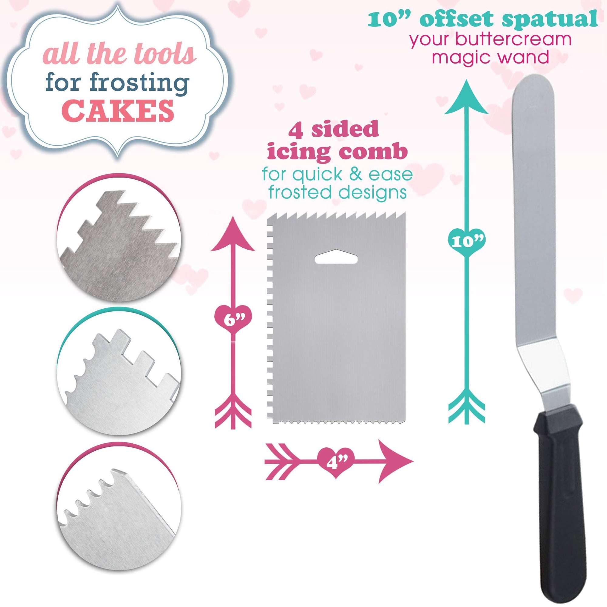 Sweet Creations Angled Icing Spatula, Silver